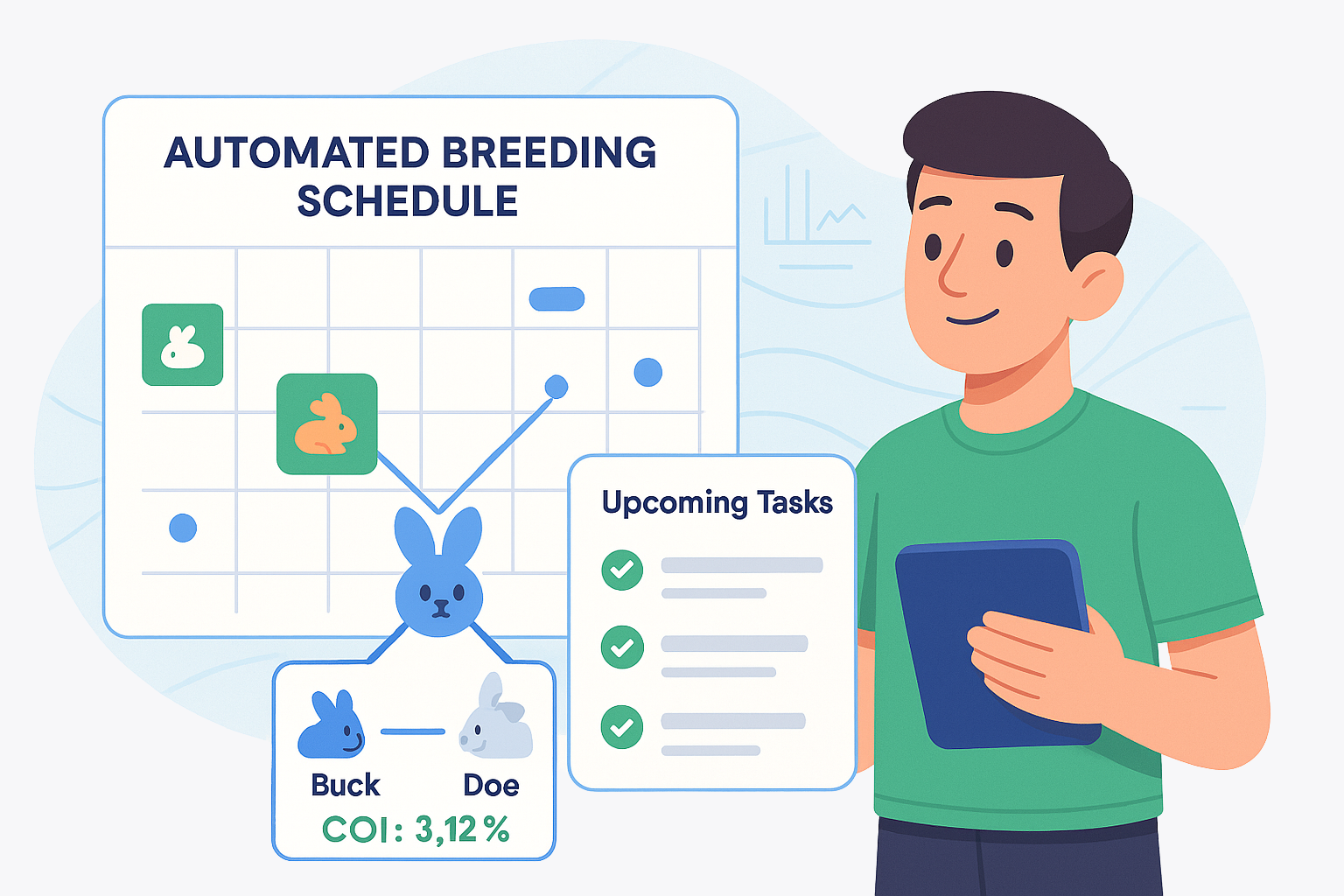 BunnySync Automated Breeding Schedule Calendar and Smart Task List